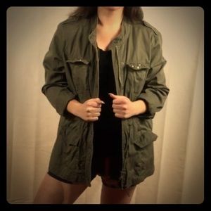 roz & ALI Army Green Utility Jacket Size XL